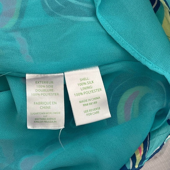 Lilly Pulizer Cassandra High Neck Tank Top 100% Silk‎ Small Pre-owned - Picture 6 of 8